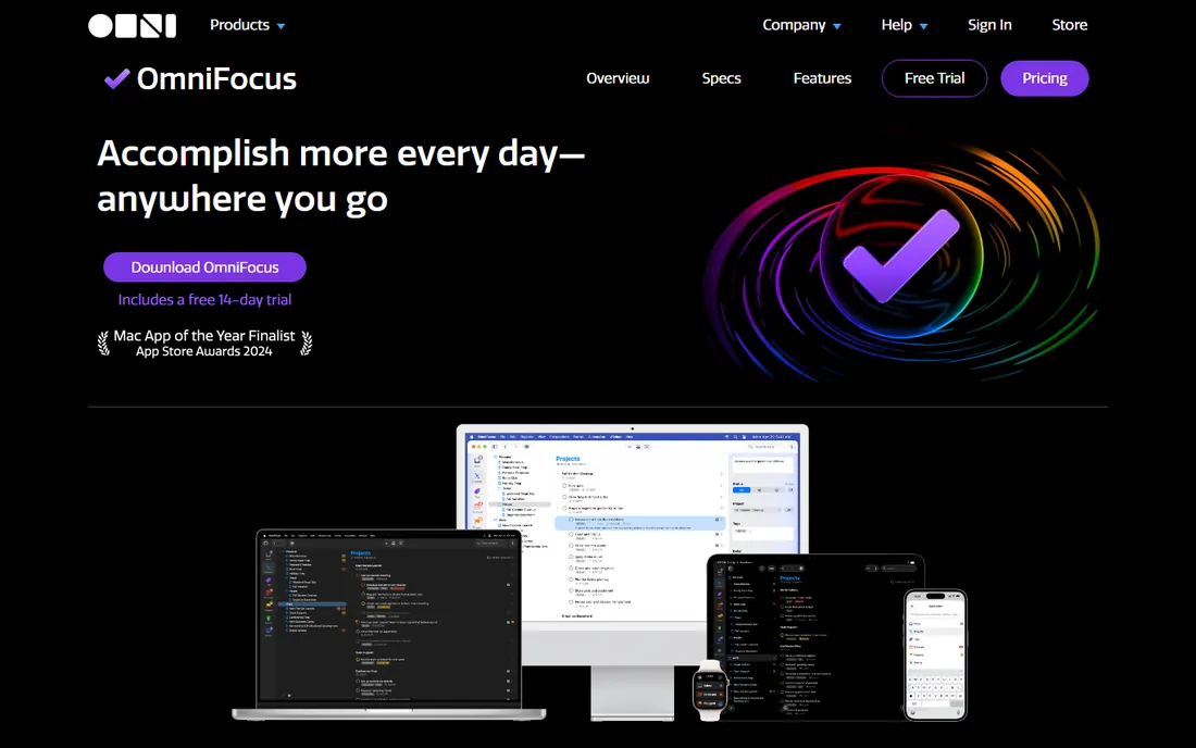 OmniFocus homepage