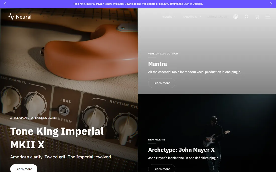 Neural DSP homepage