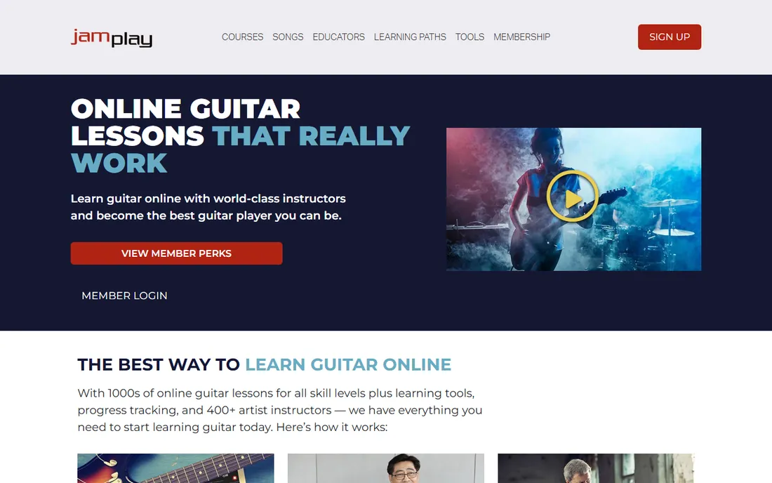 JamPlay homepage