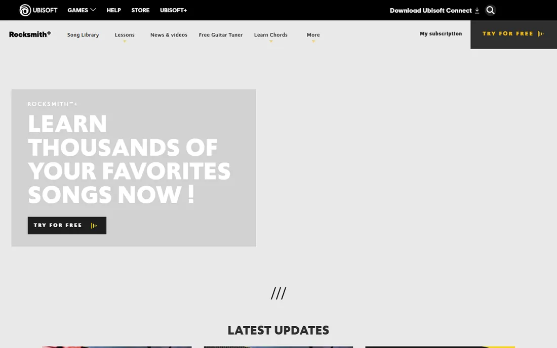 Rocksmith+ homepage
