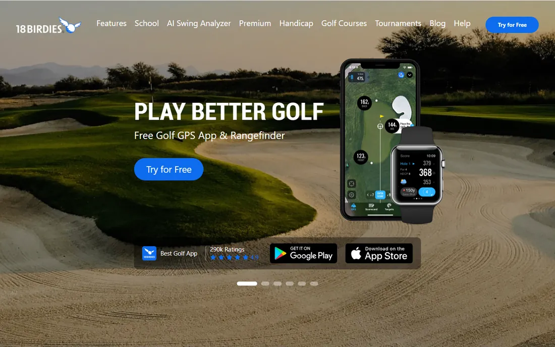 18Birdies homepage