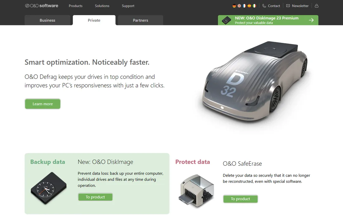 O&O DiskImage homepage