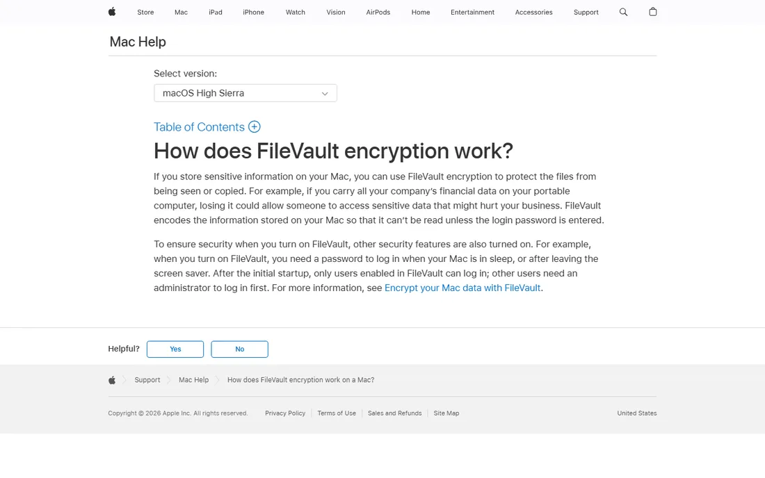 FileVault homepage