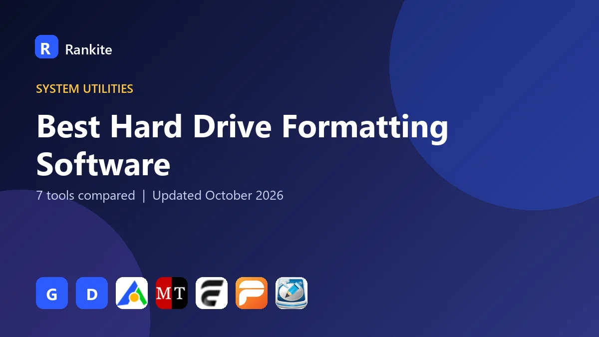 Best Hard Drive Formatting Software in 2026: 7 Tools Compared