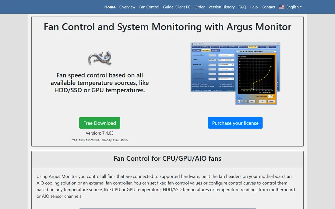 Argus Monitor homepage