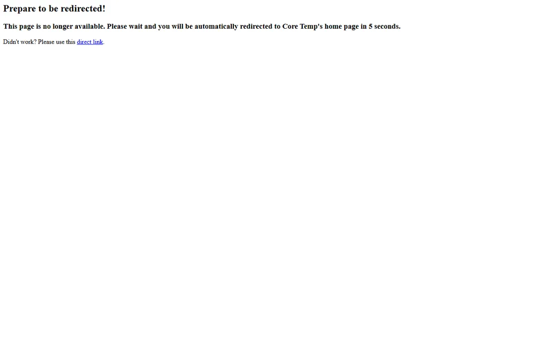 Core Temp homepage