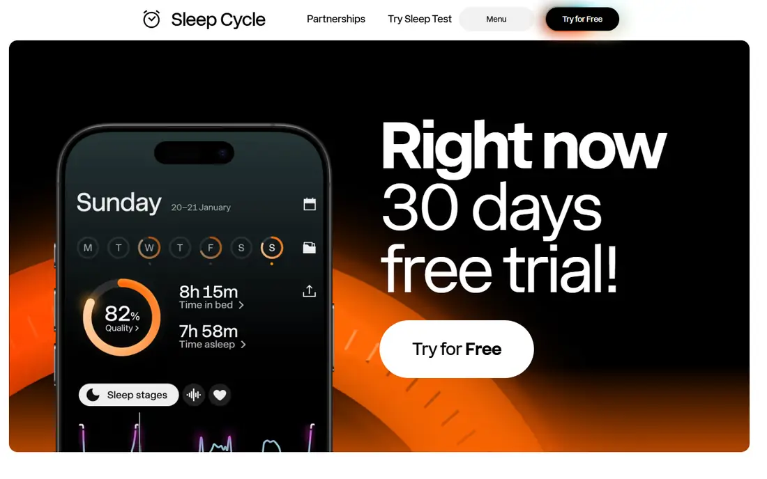 Sleep Cycle homepage