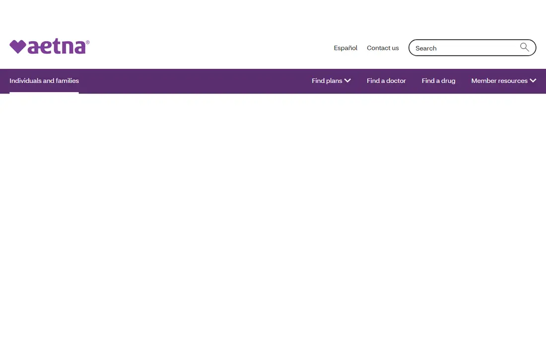 Aetna homepage