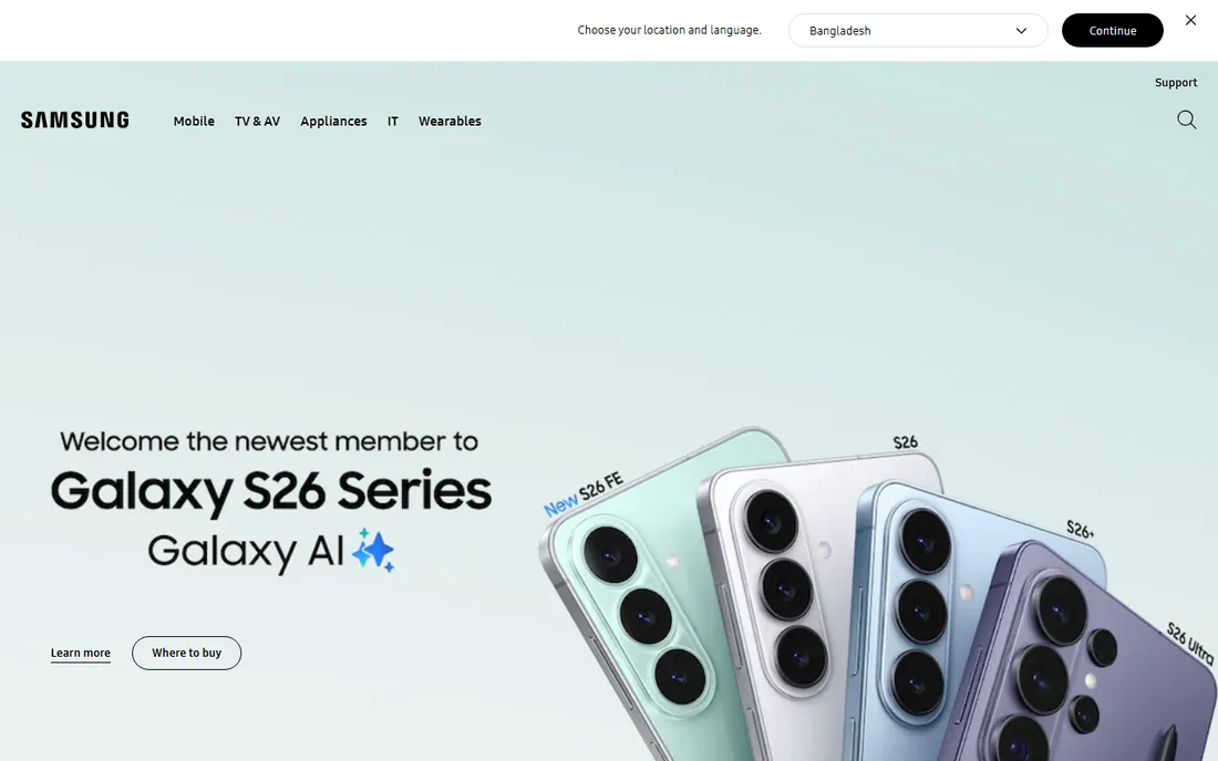 Samsung Health homepage