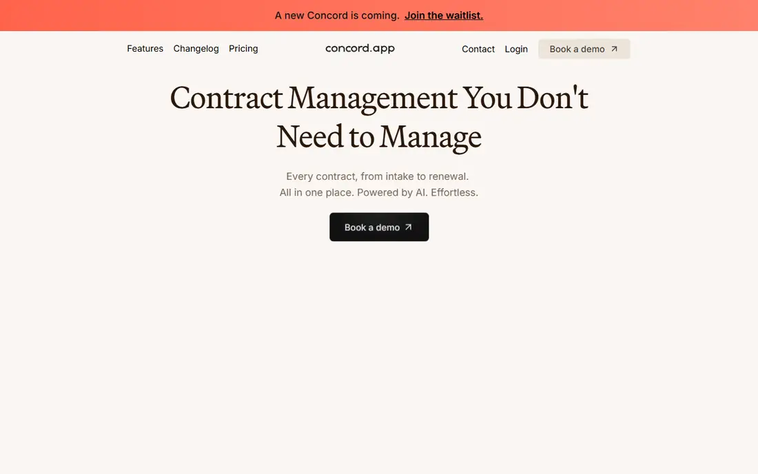 Concord homepage