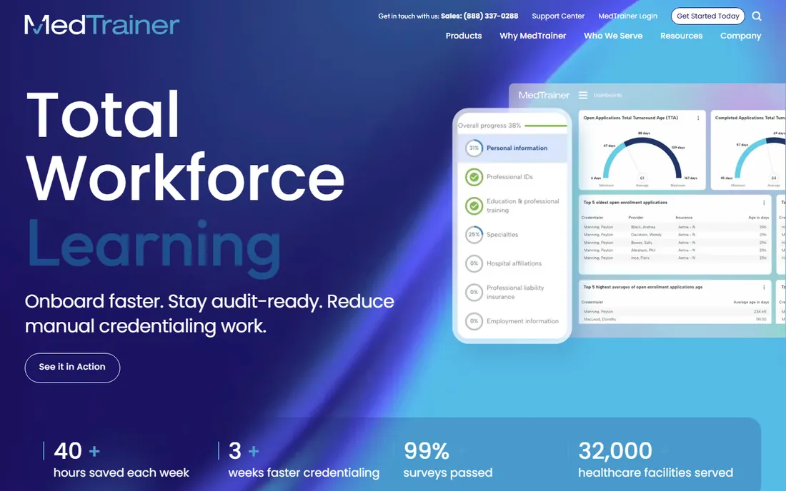 MedTrainer homepage