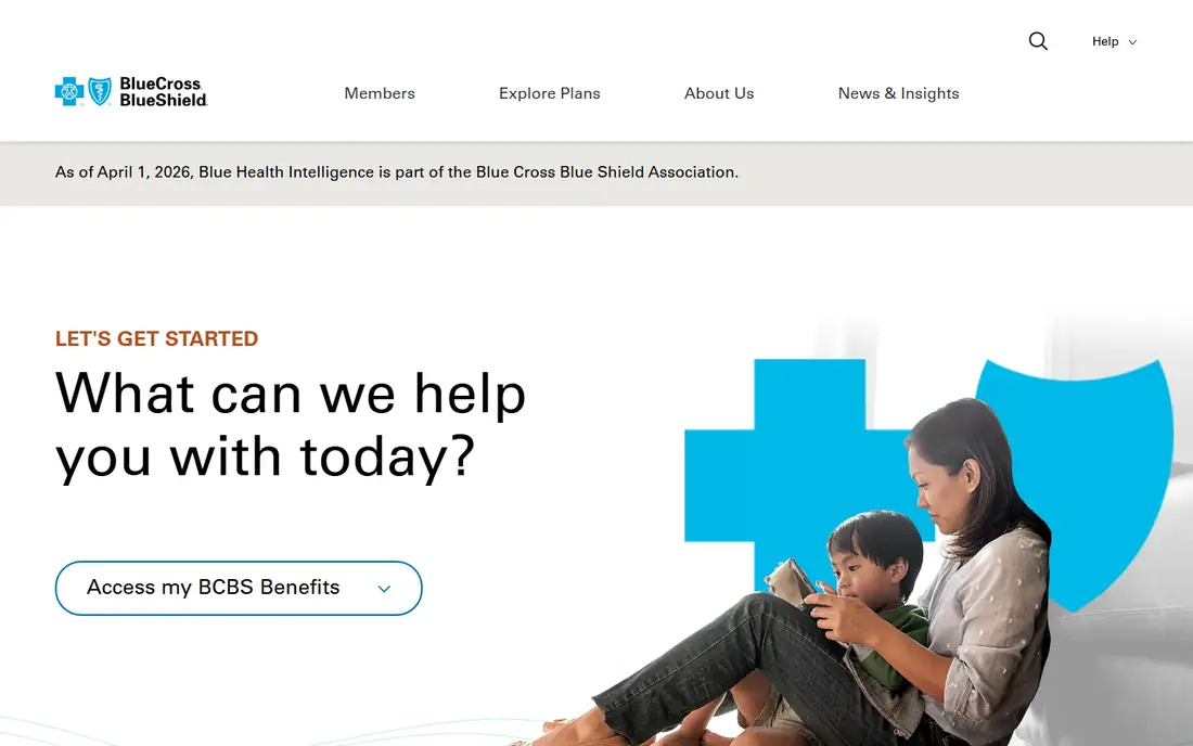 Blue Cross Blue Shield homepage