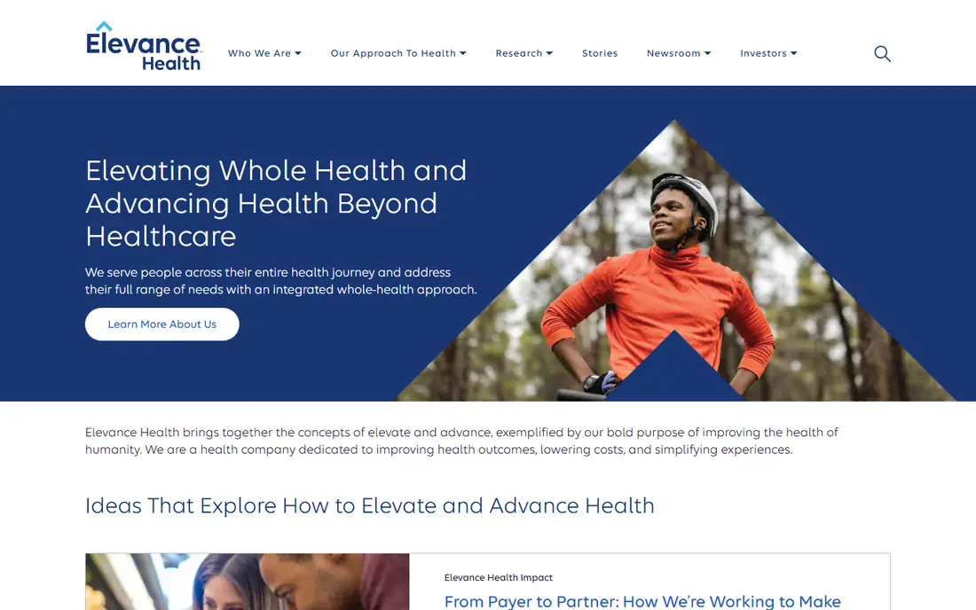 Elevance Health homepage