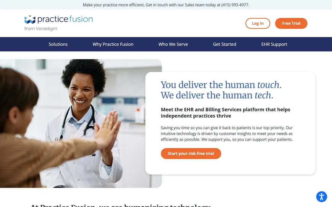 Practice Fusion homepage