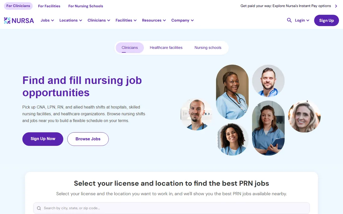 Nursa homepage