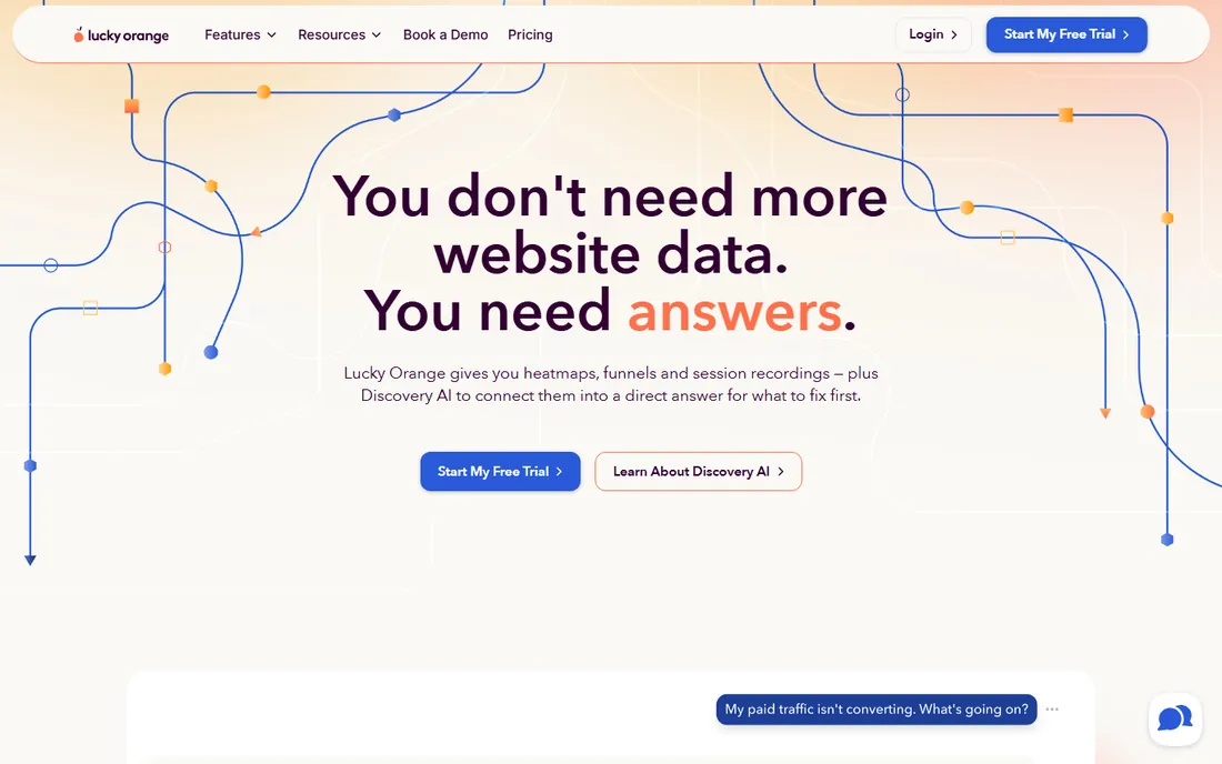 Lucky Orange homepage