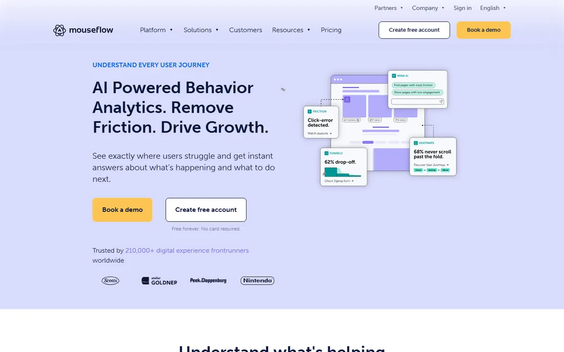 Mouseflow homepage
