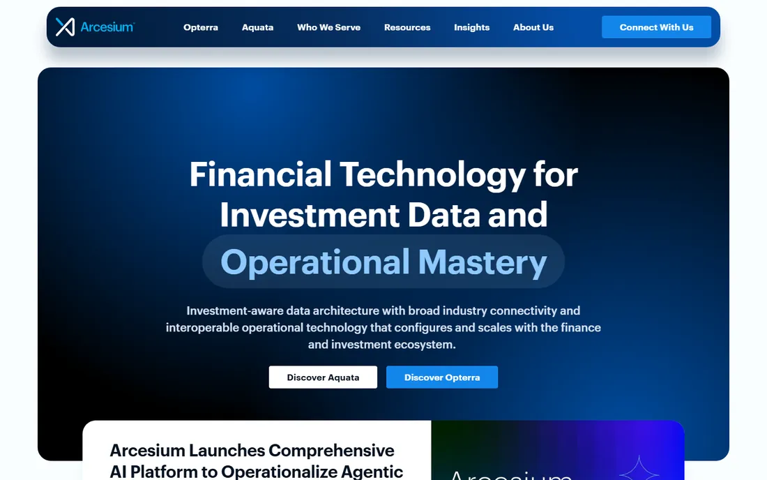 Arcesium homepage