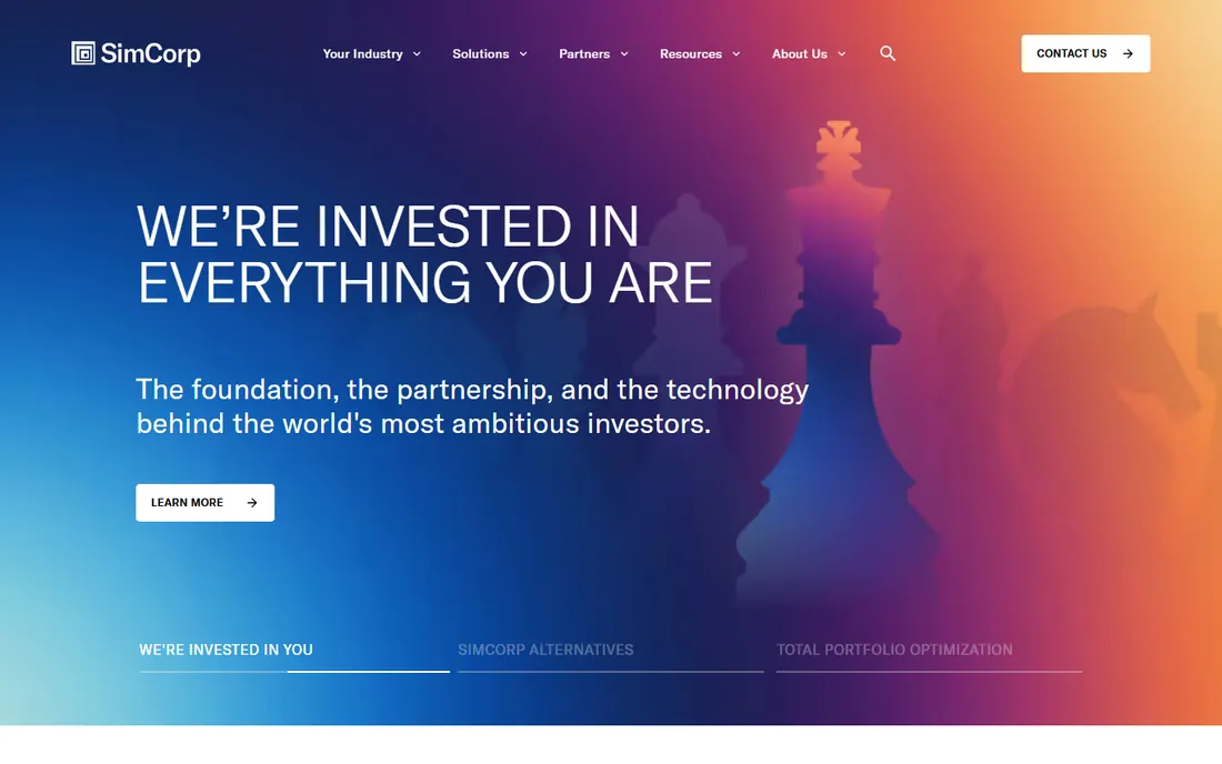 SimCorp homepage