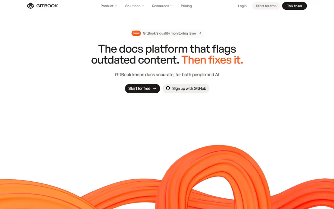 GitBook homepage