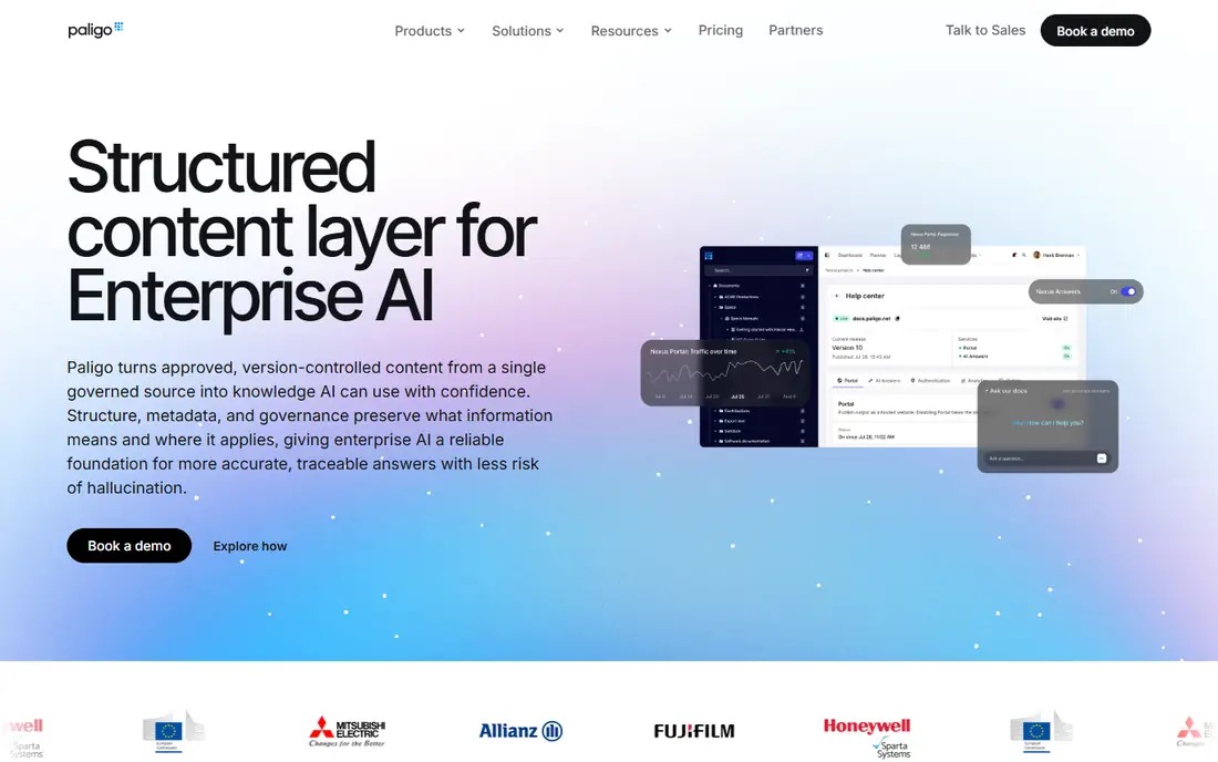 Paligo homepage