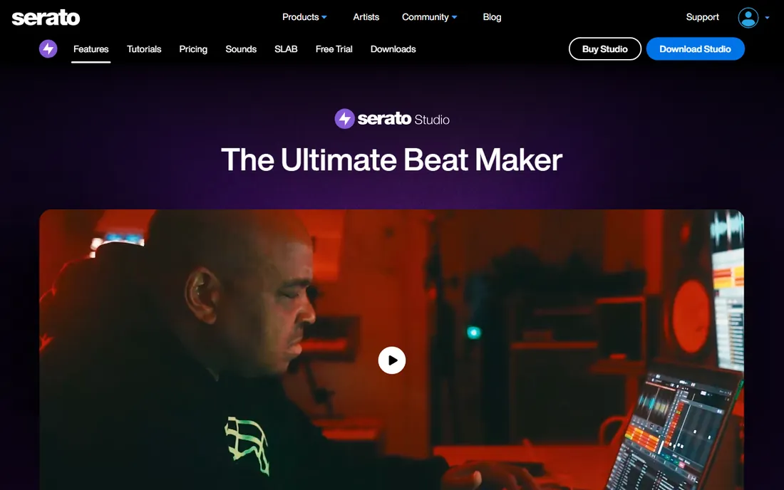 Serato Studio homepage