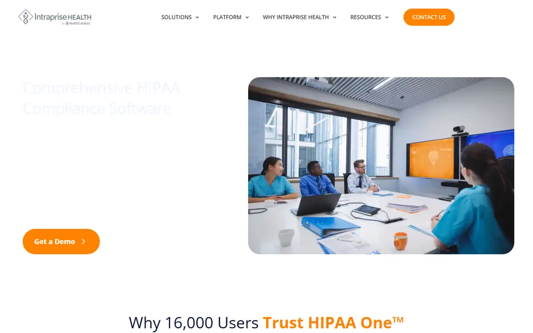HIPAA One homepage