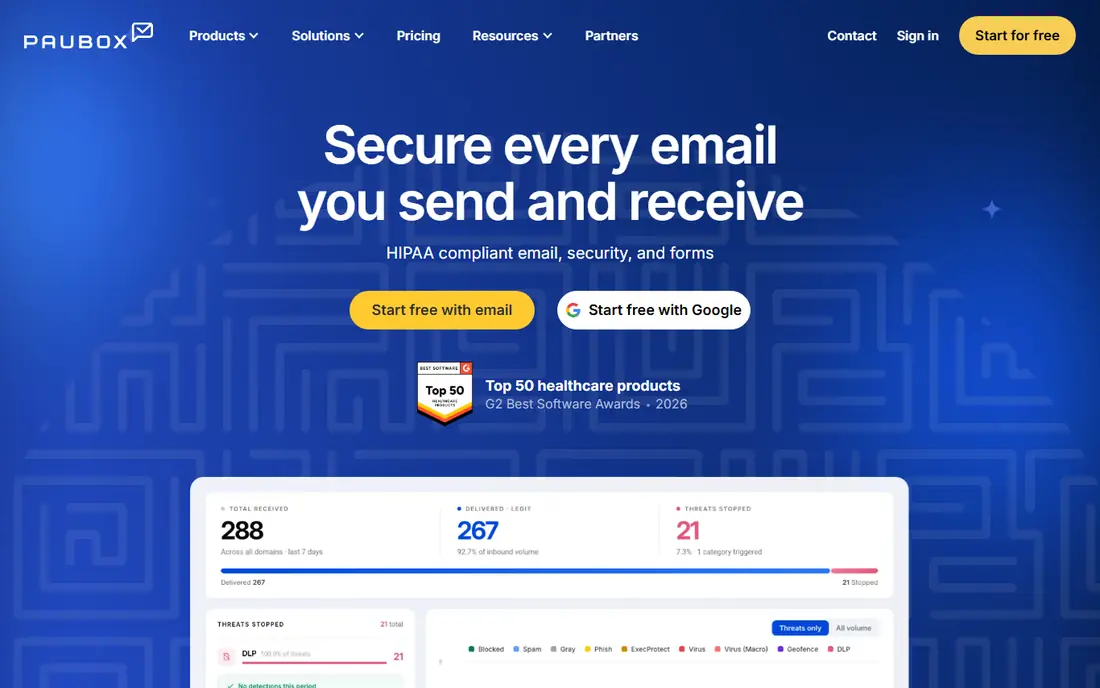 Paubox homepage