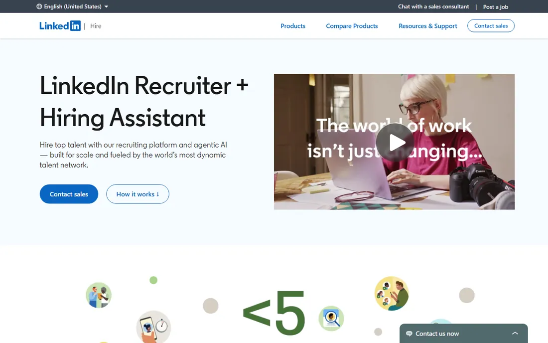 LinkedIn Talent Solutions homepage