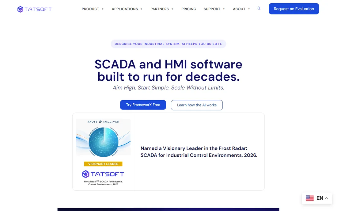 Tatsoft FrameworX homepage