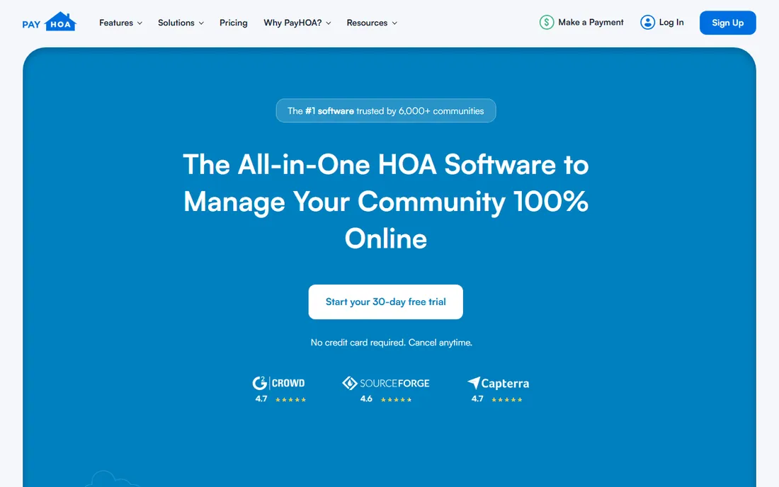 PayHOA homepage