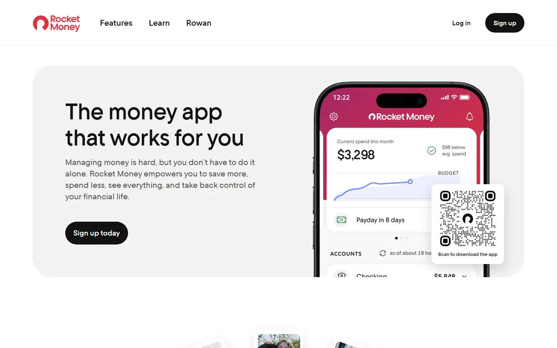 Rocket Money homepage