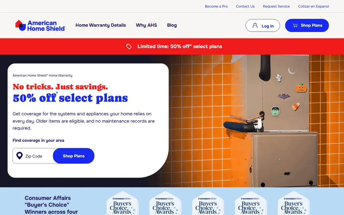 American Home Shield homepage
