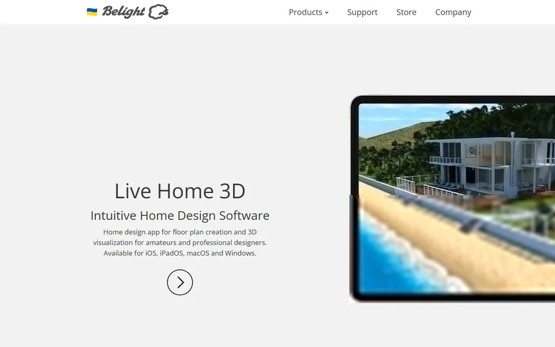 Live Home 3D homepage