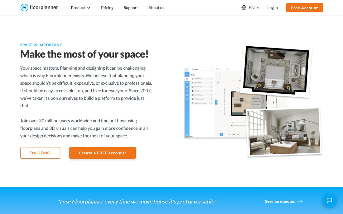 Floorplanner homepage