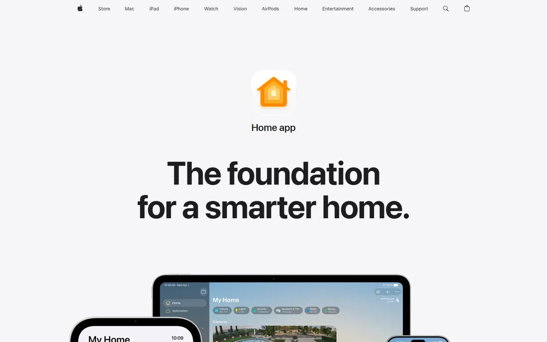 Apple Home homepage