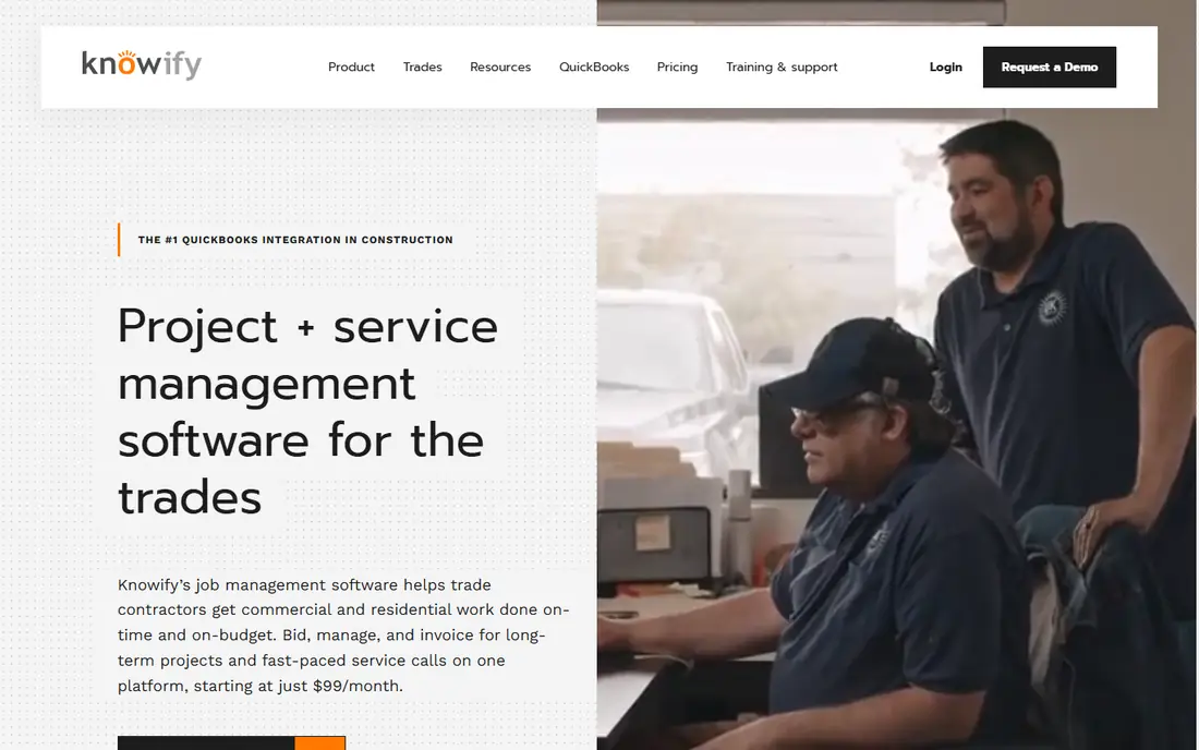 Knowify homepage