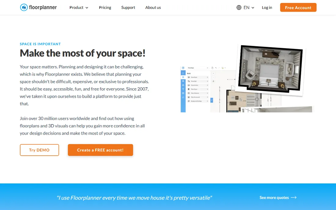 Floorplanner homepage