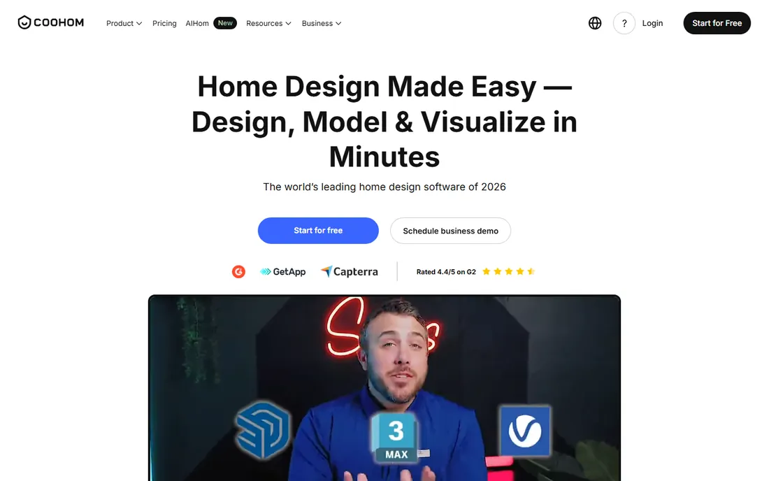 Coohom homepage