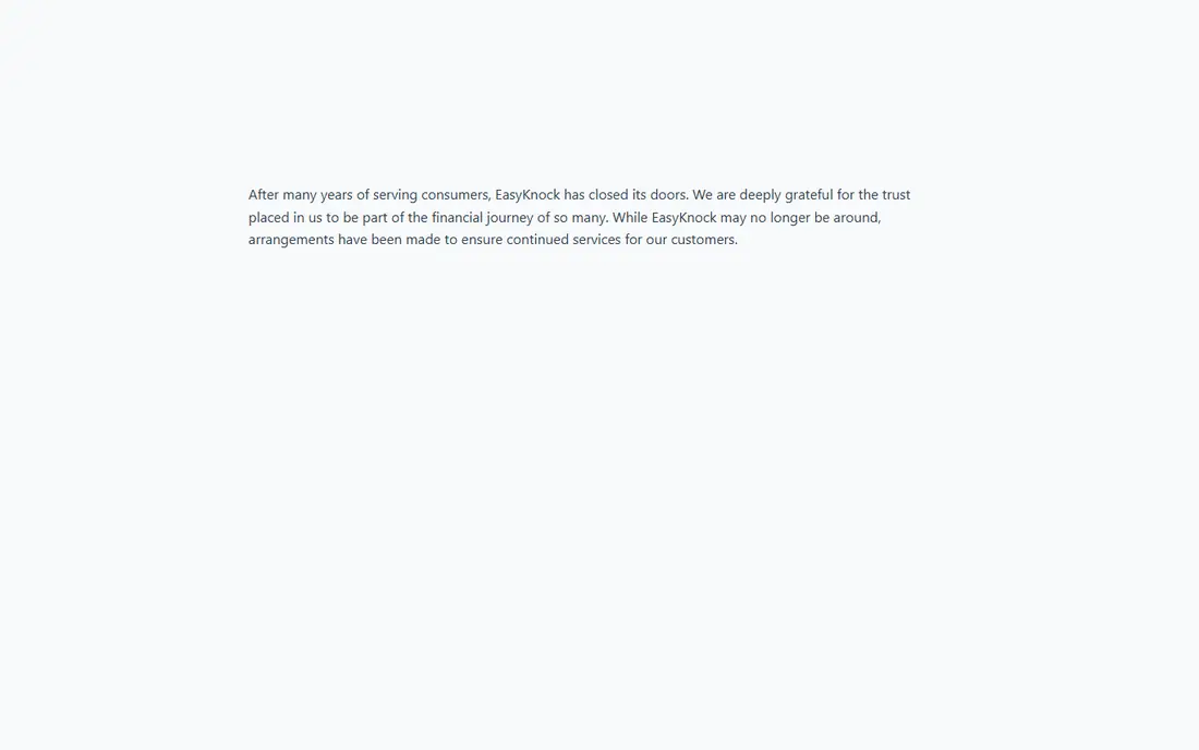 EasyKnock homepage