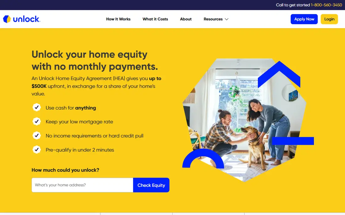 Unlock homepage