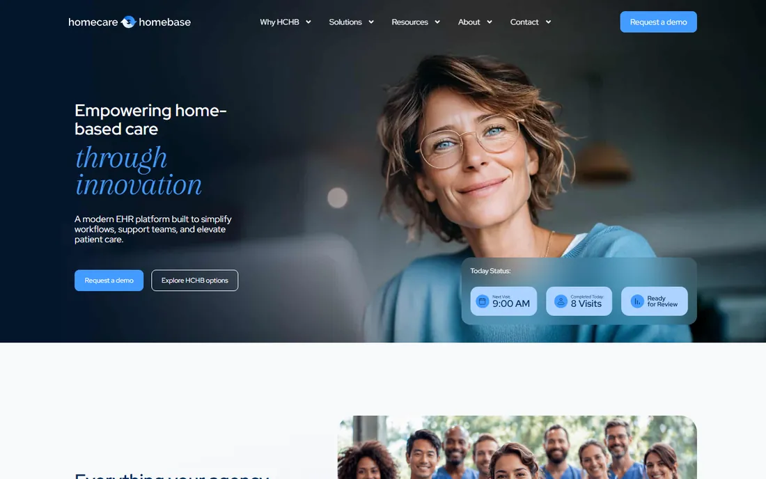 HomeCare Homebase homepage