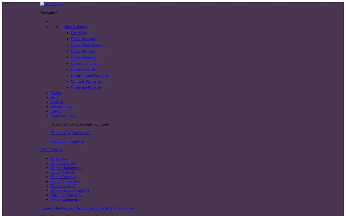 HomeZada homepage