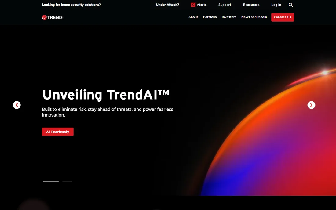 Trend Micro homepage