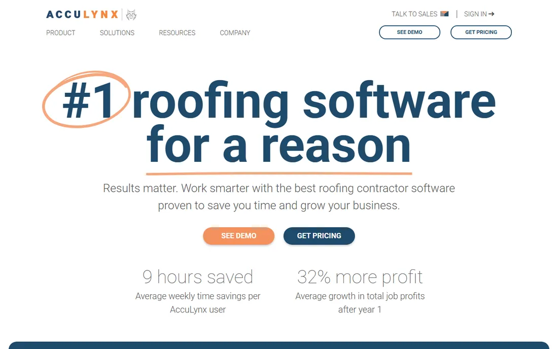 AccuLynx homepage