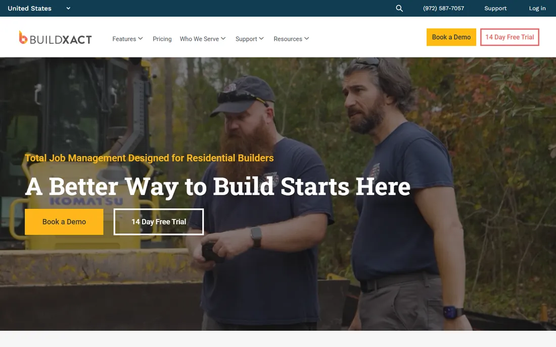 Buildxact homepage