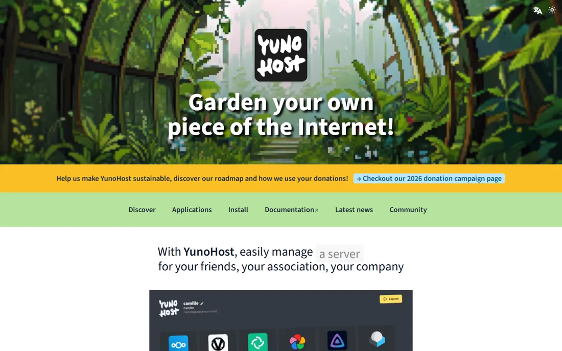 YunoHost homepage