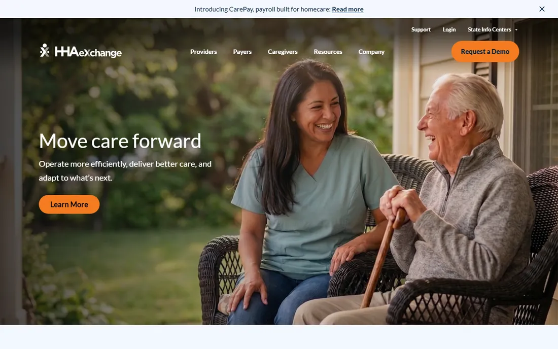 HHAeXchange homepage