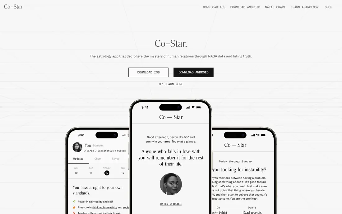 Co-Star homepage