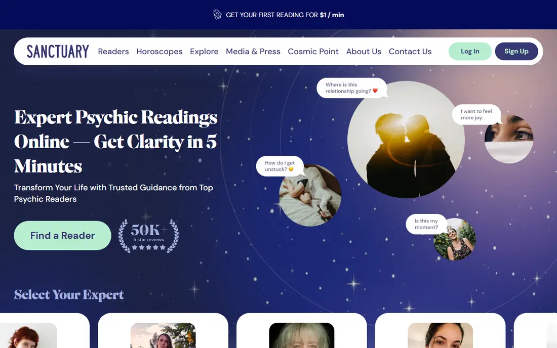 Sanctuary homepage